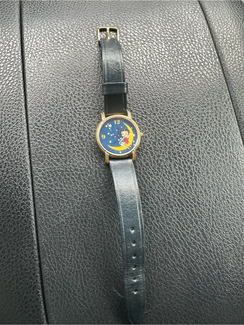 The Franklin mind Japan quartz movement Betty boop women’s watch navy blue